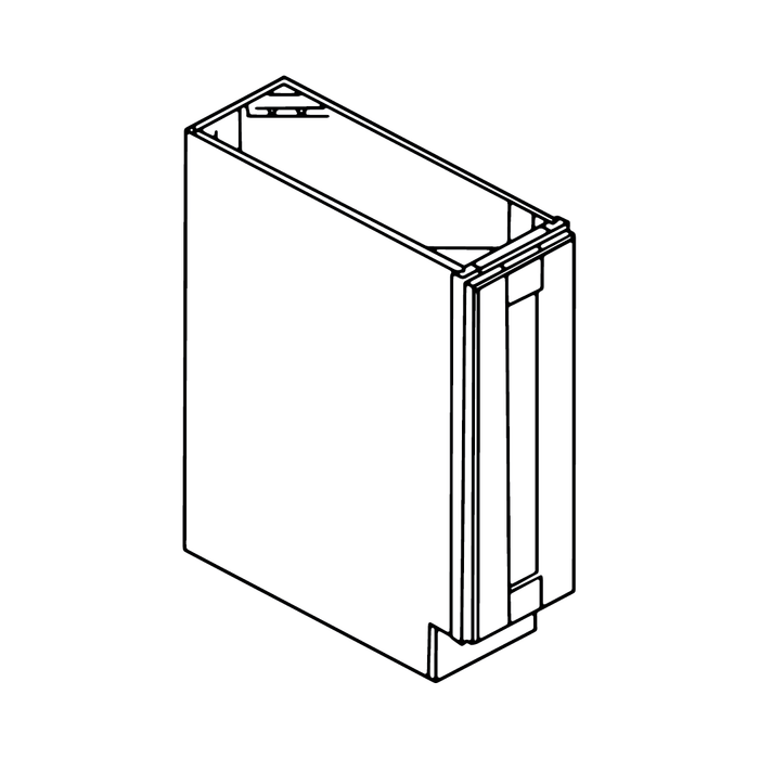Single Full Height Door Base Cabinet (Shaker Candlelight)