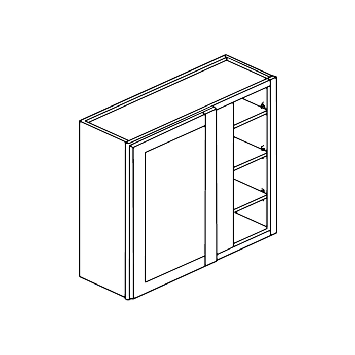 Blind Corner Wall Cabinet (Shaker Candlelight)